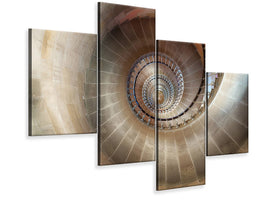 modern-4-piece-canvas-print-spiral-staircase