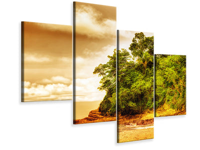 modern-4-piece-canvas-print-sunset-at-the-end-of-the-forest
