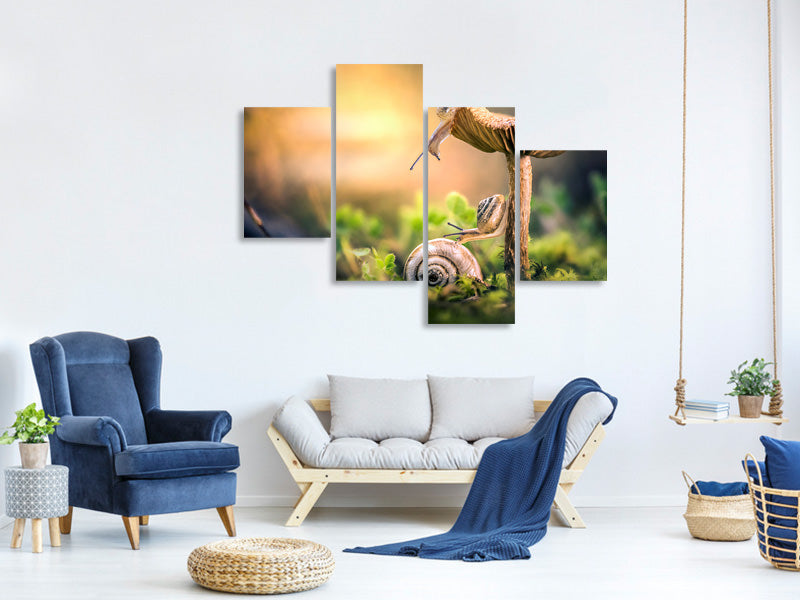 modern-4-piece-canvas-print-the-awakening-of-snails