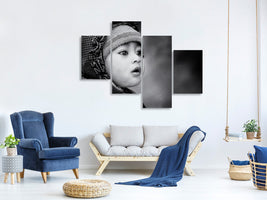 modern-4-piece-canvas-print-the-kid-from-sarangkot