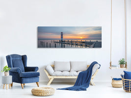 panoramic-canvas-print-lighthouse-in-the-sunset